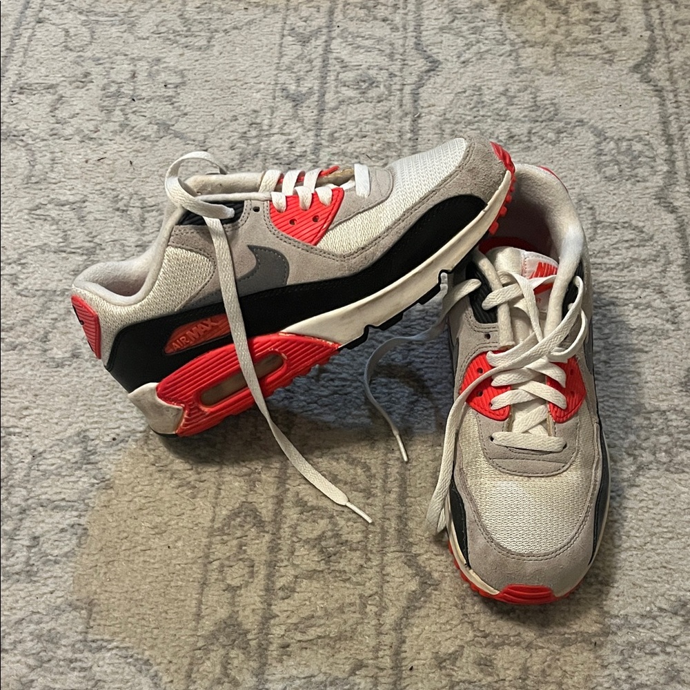 Nike Air Max Shoes in Red, Black, and Gray